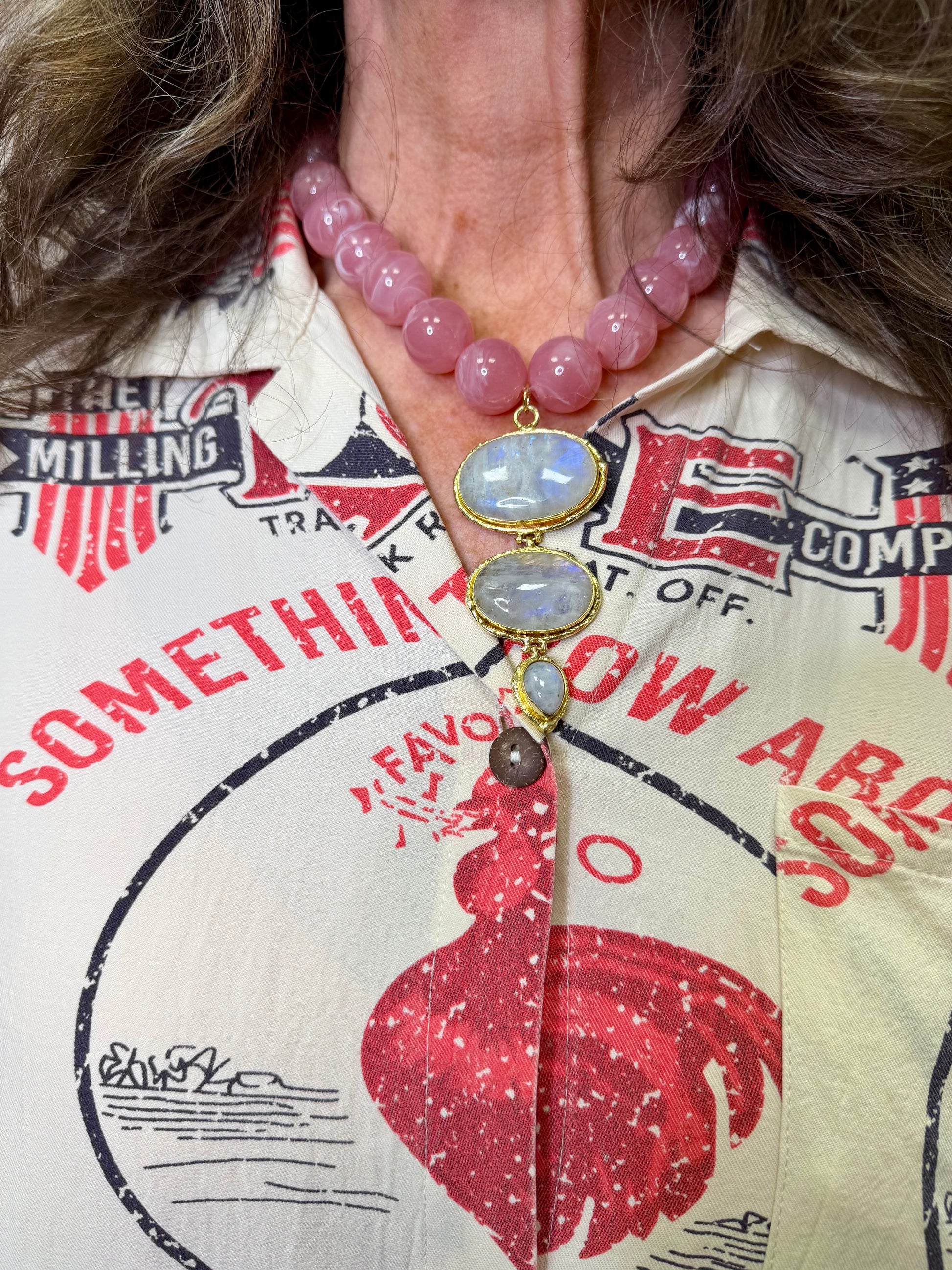 JTO Pink Crystal Necklace