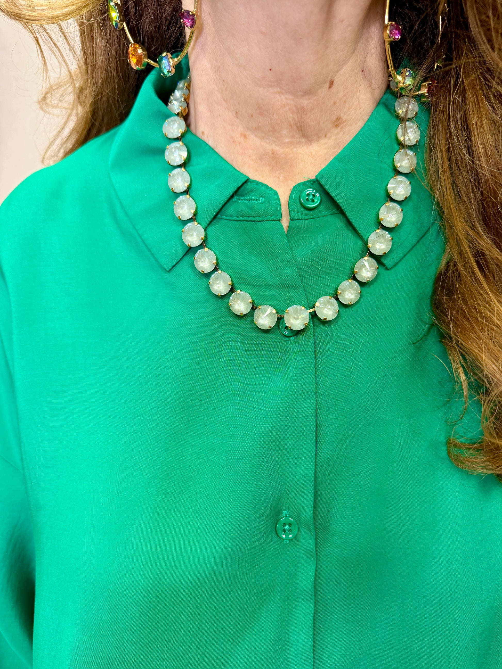 TOVA Sofia Necklace In Fairy Dust- Agave Ignite