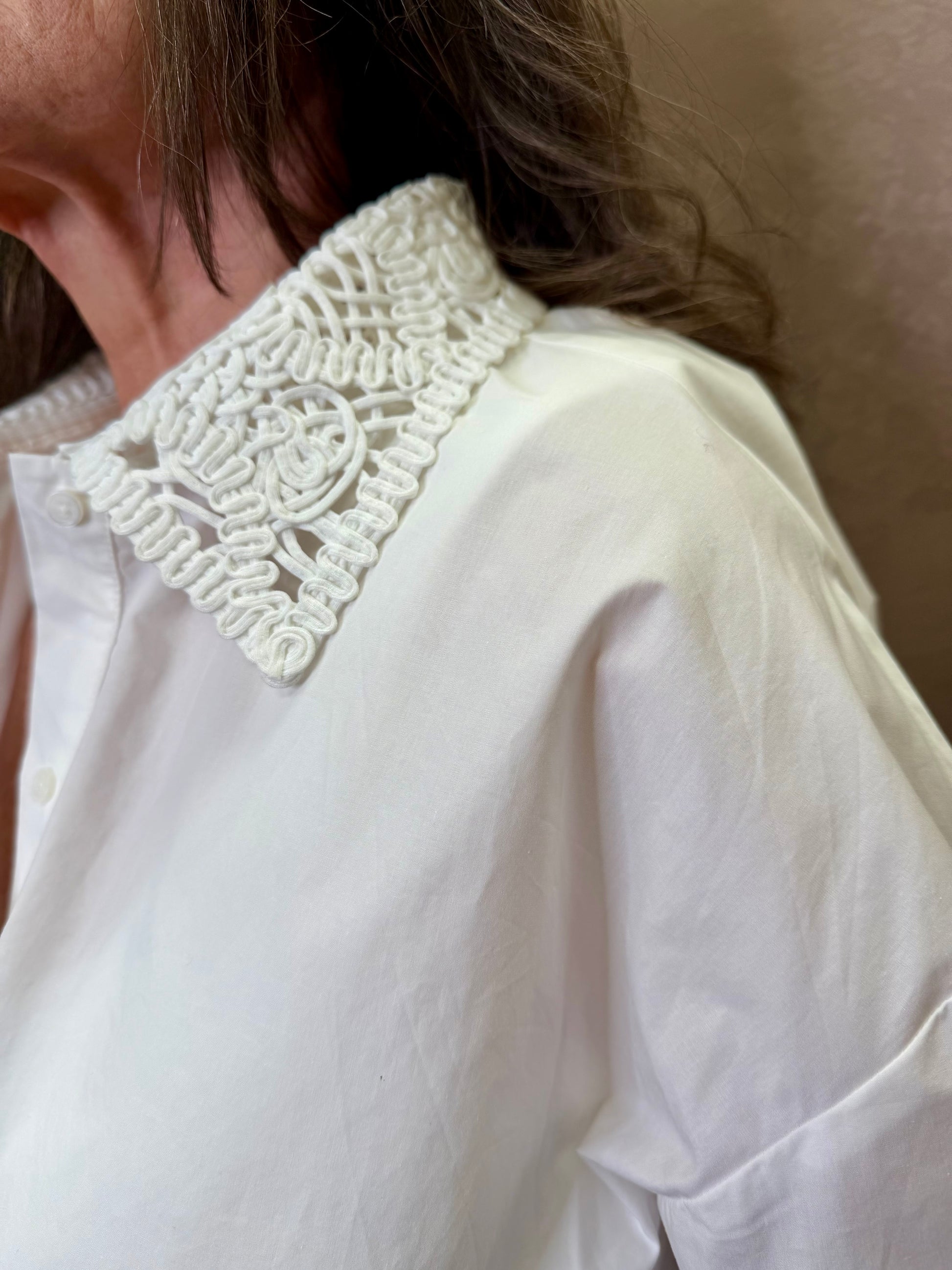 AP Crochet Collar Detailed Shirt