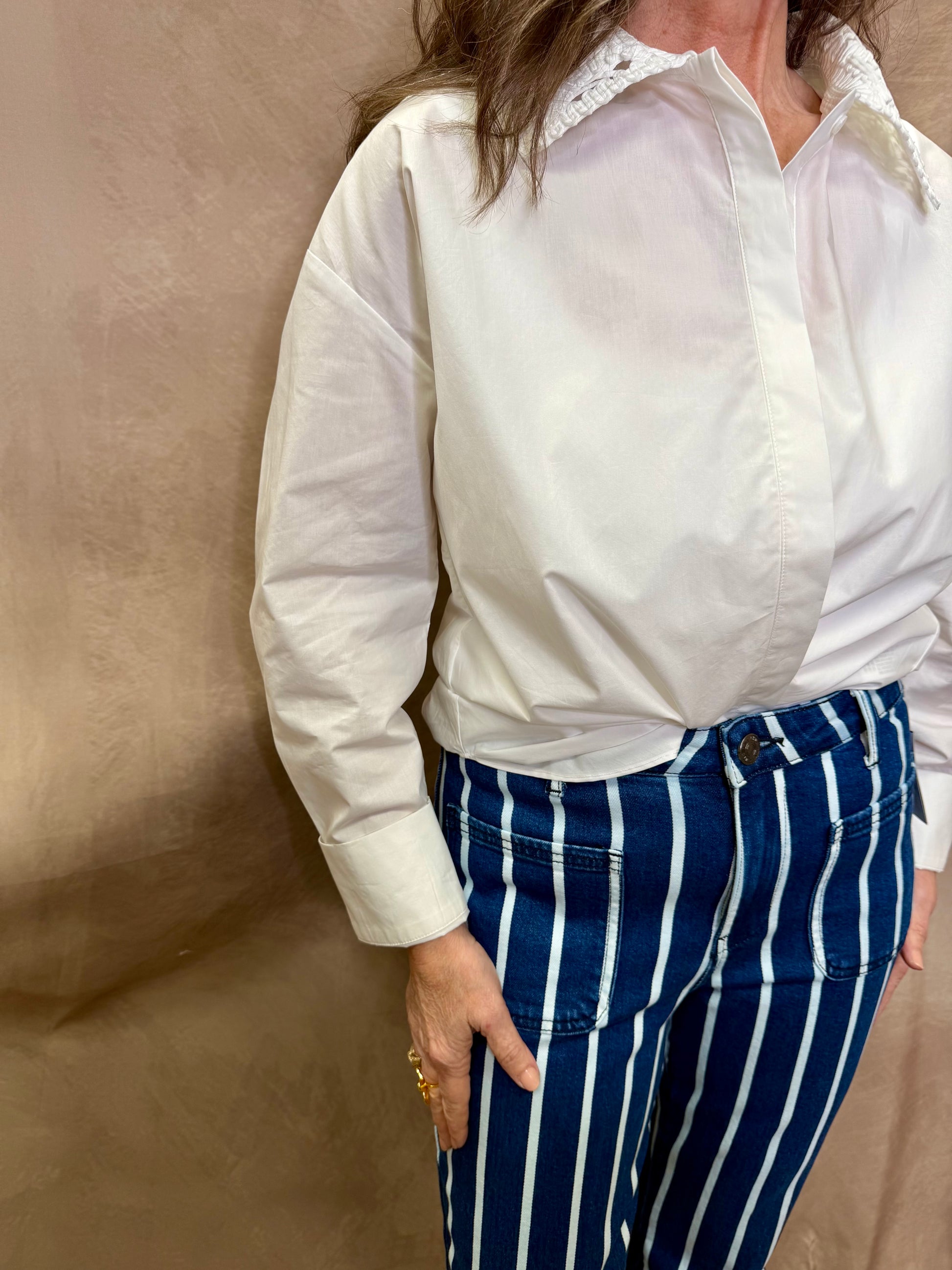 AP Crochet Collar Detailed Shirt