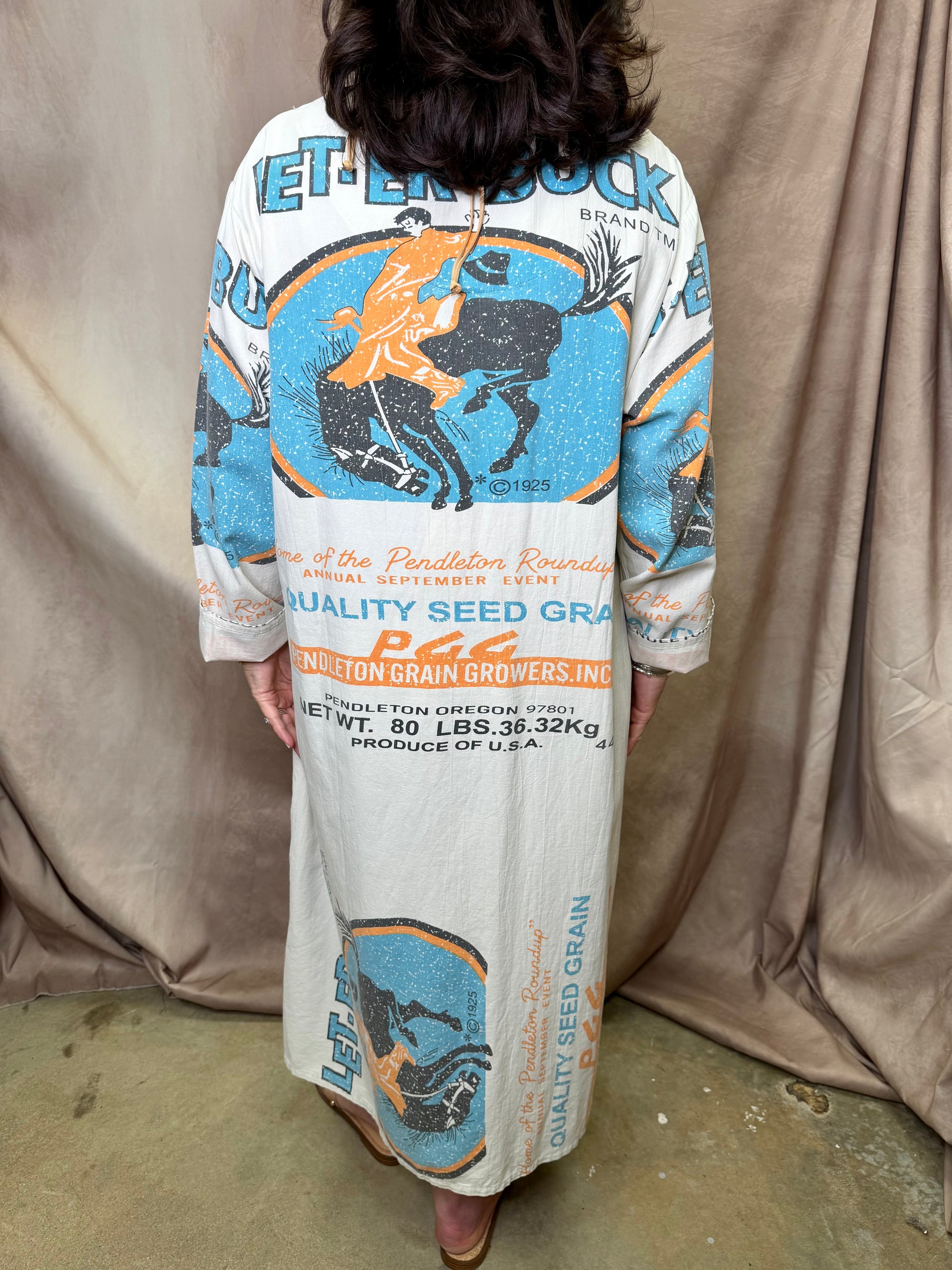 JG Weekend Merchantile Long Sleeve Dress- Let Er Buck