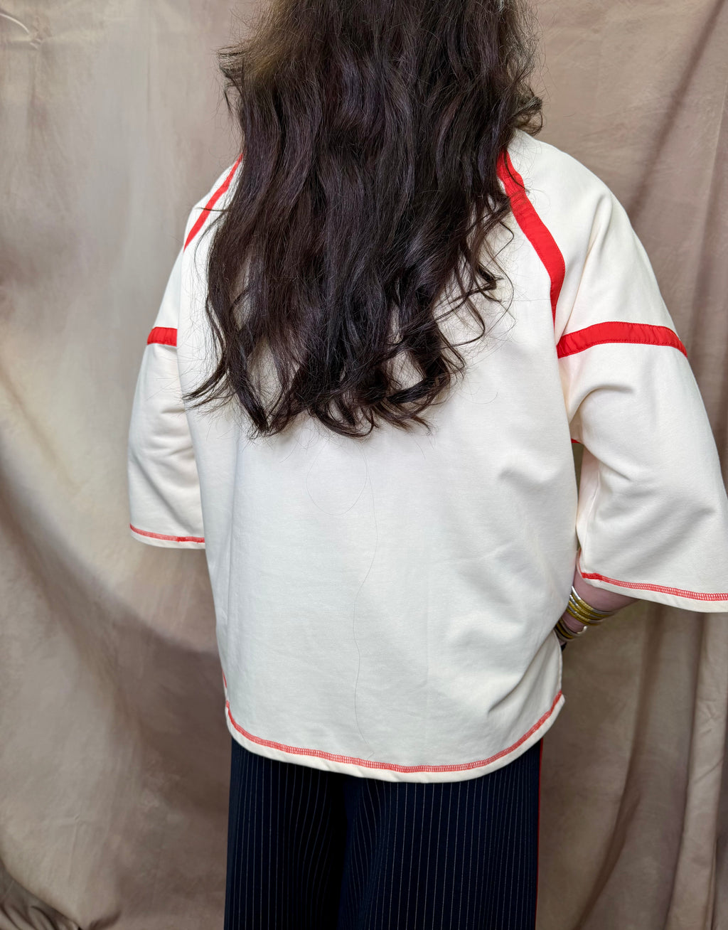 PL Cream/Red French Terry Shirt