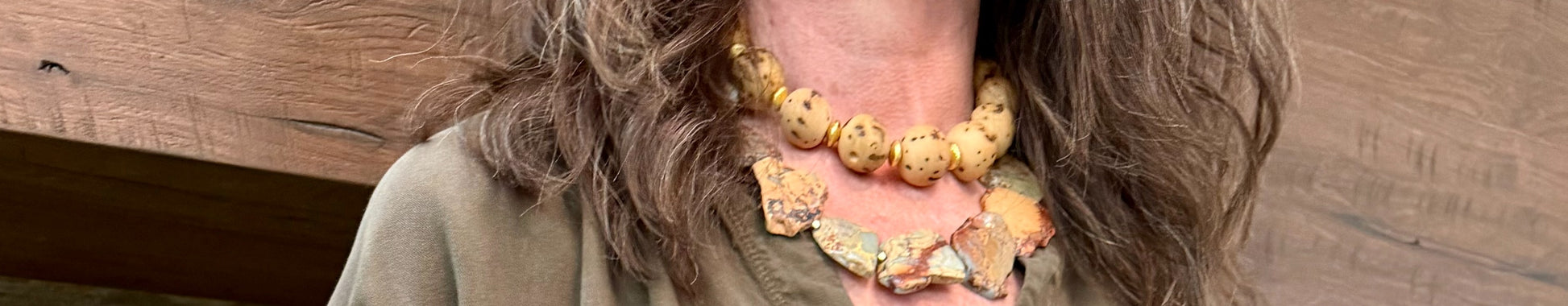 VIRTUE Cork Bead Necklace